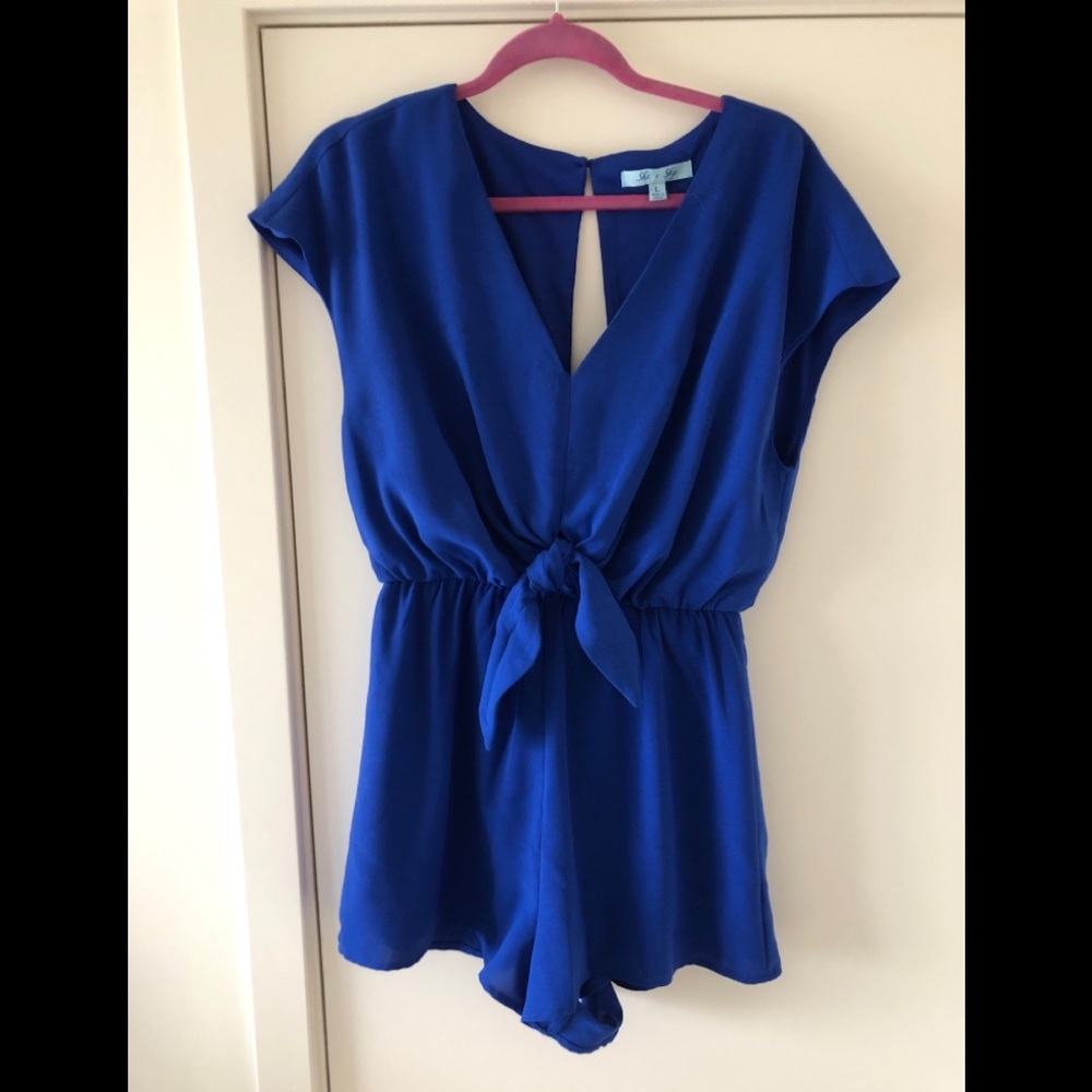 Beautifully cut royal blue romper - never worn!